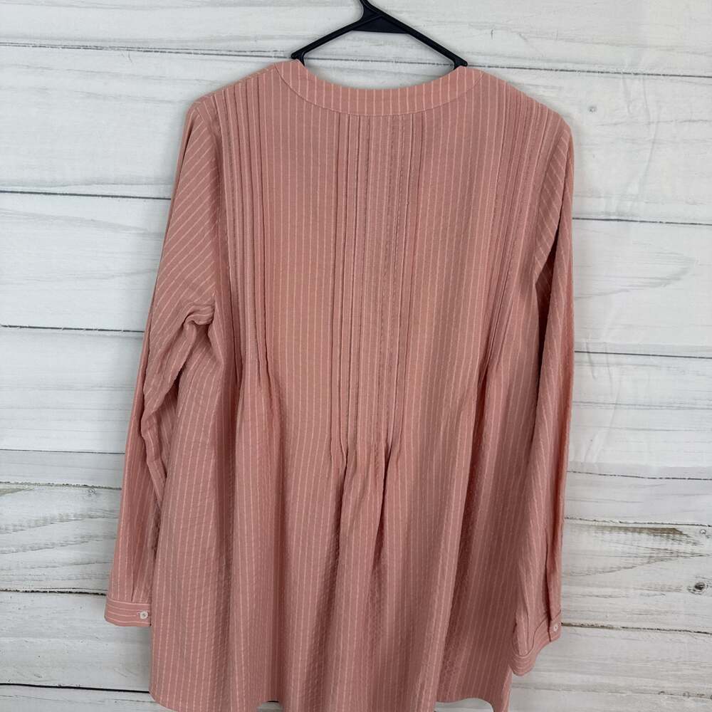 First Love People FP Beach Blossom Button Up Ribbed Henley Mini Dress in Pink - Picture 4 of 4